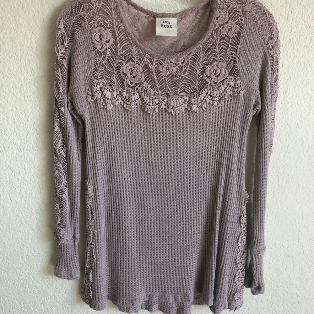 Know Rose Thermal and Lace Top